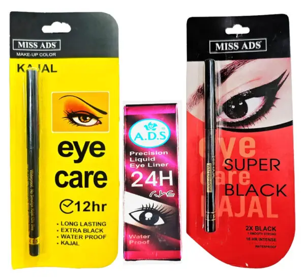 2 kajal and eye liner